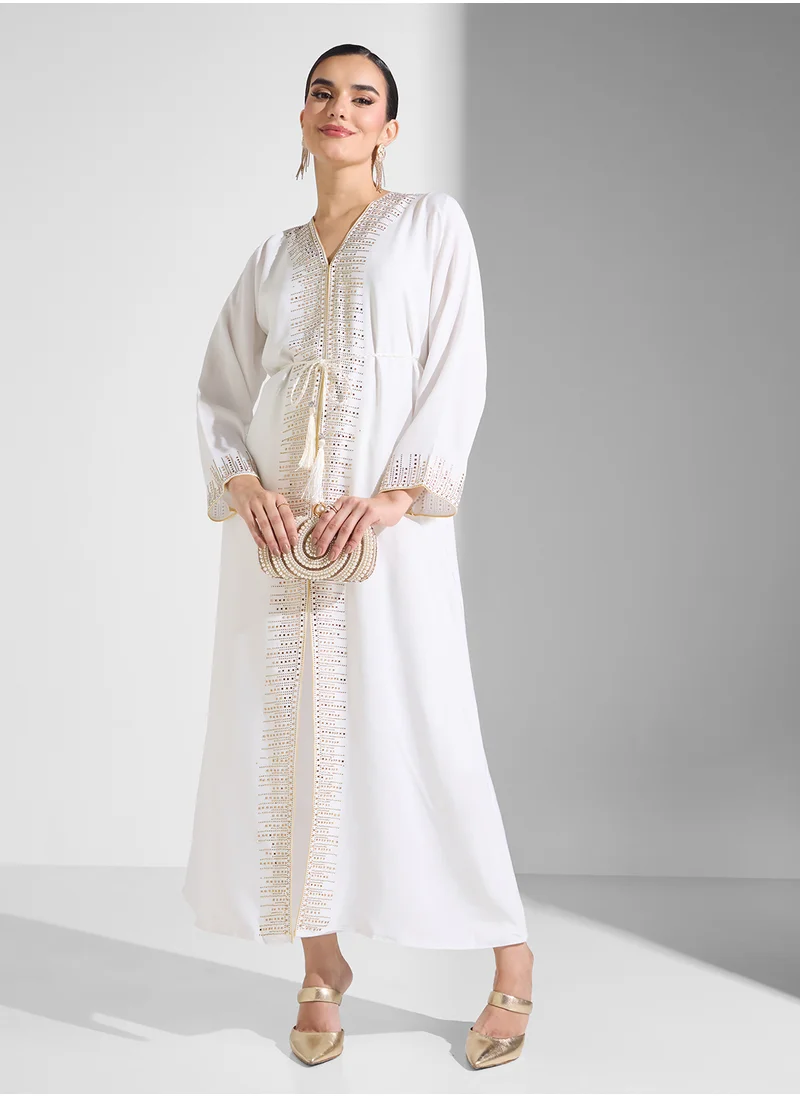 ARABIAN CLOSET Embellsihed Open Abaya