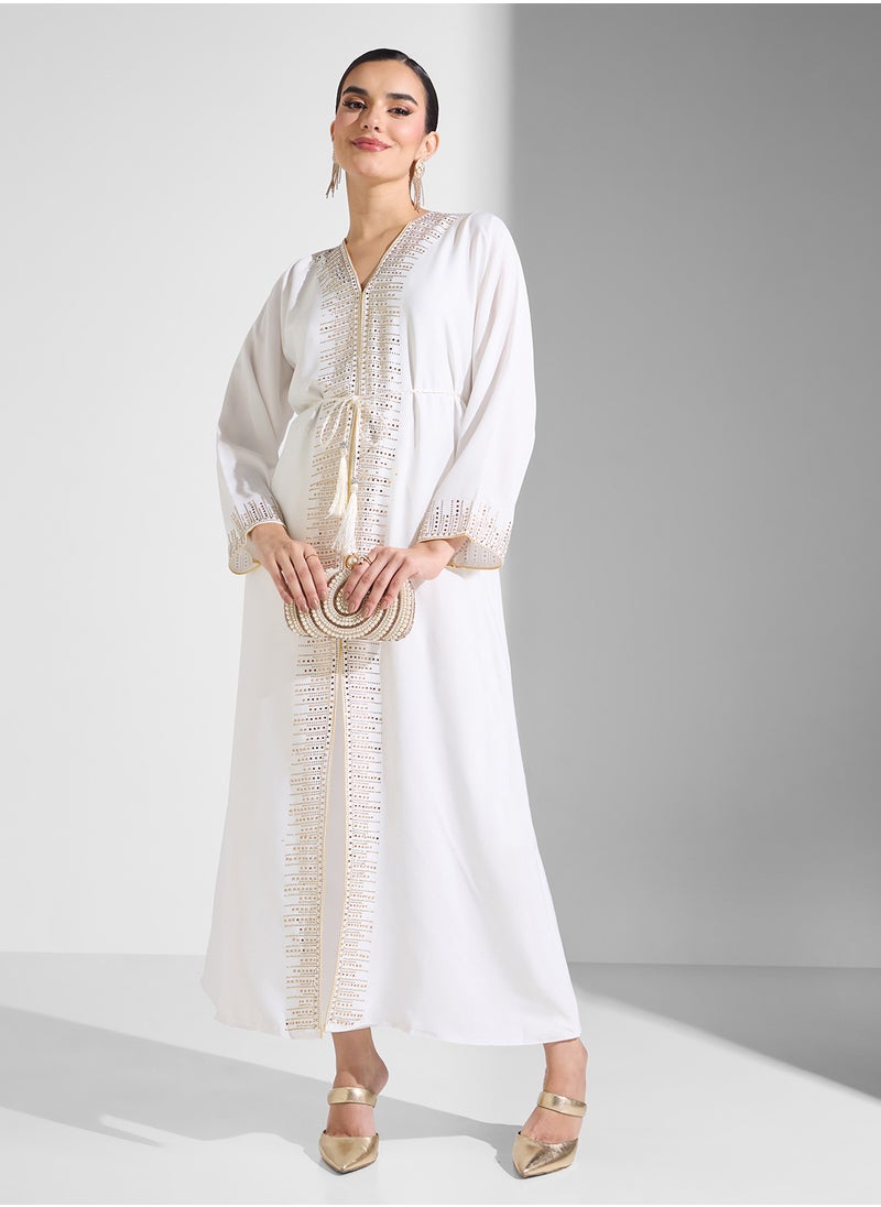 ARABIAN CLOSET Embellsihed Open Abaya  - Image 5