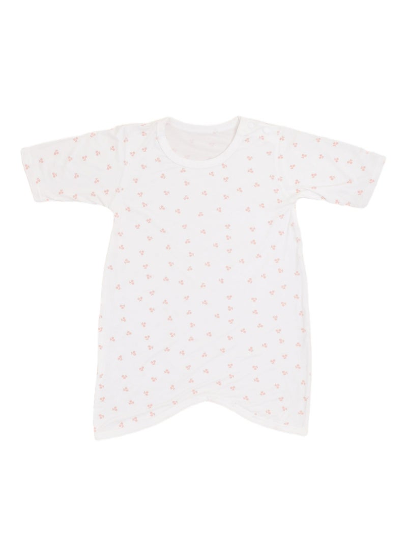 Baby Pullover Bodysuit - Short-sleeve, Lyocell Blend, Snap Crotch, Ultra-Light & Breathable - For 3-18 Months  - Image 2