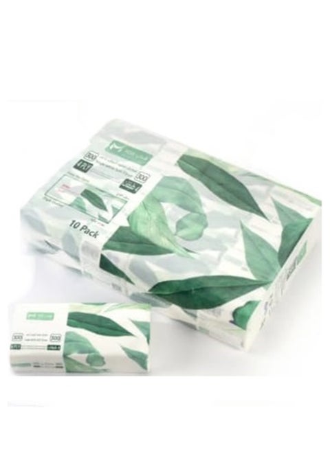 HDB Facial Tissue, 10 Boxes - Each Package Contains 300 Tissues, 4 Layers