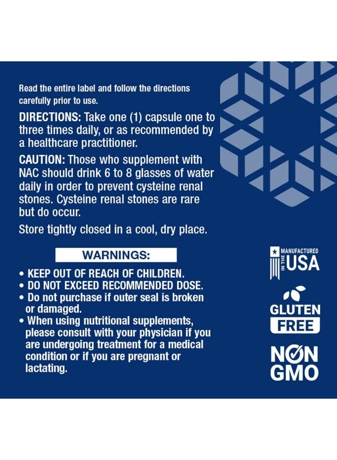 Life Extension لايف إكستينشن ن-أسيتيل-ل-سيستين 600 ملغ - 60 كبسولة لصحة المناعة والجهاز التنفسي والكبد - Image 3