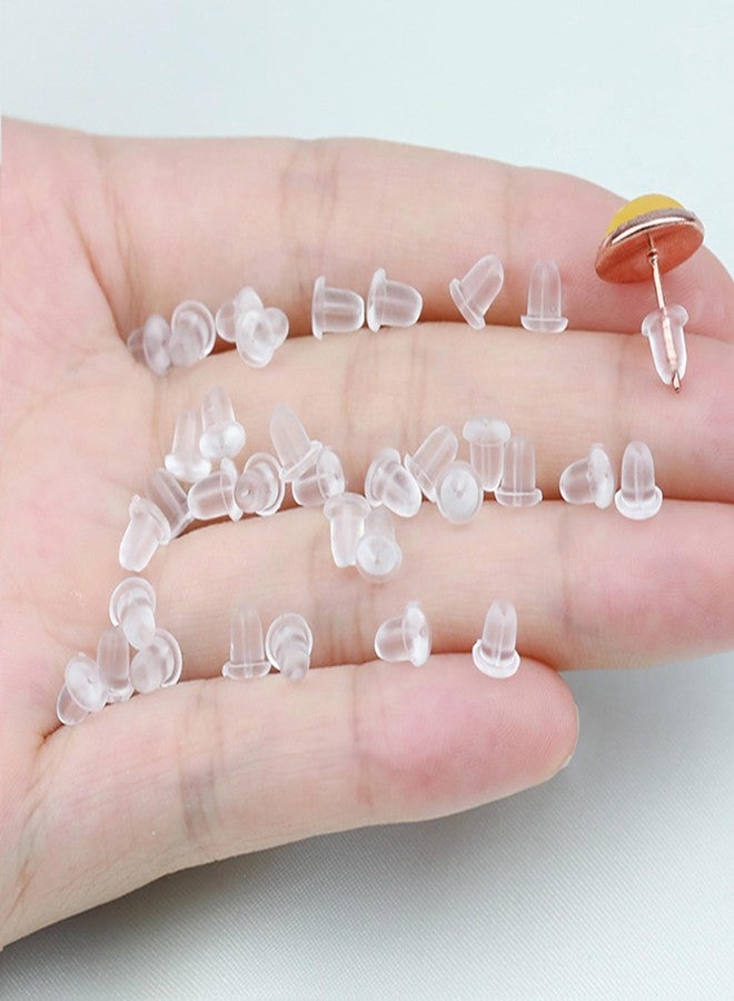 Meniala Silicone Earring Backs, 200 Pieces Clear Hypoallergenic Stoppers for Stud, Post, Hoop, Fishhook Earrings - Image 5