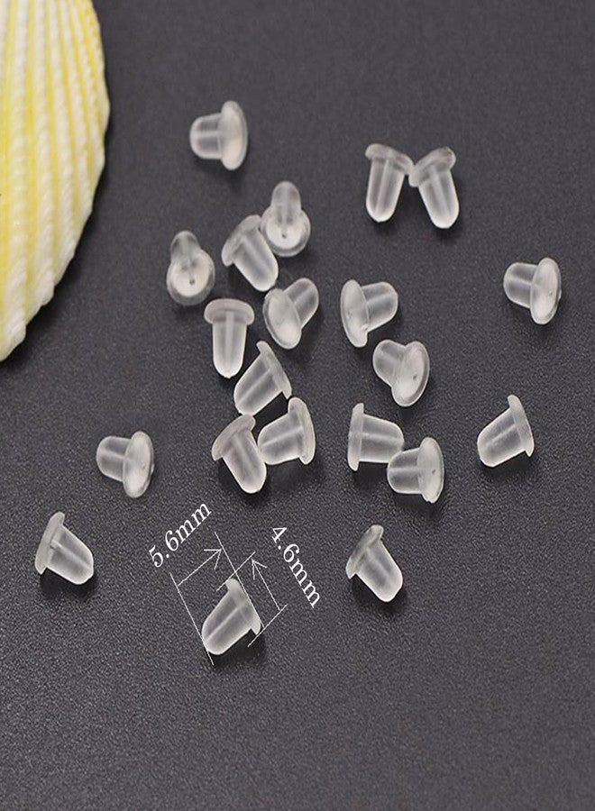Meniala Silicone Earring Backs, 200 Pieces Clear Hypoallergenic Stoppers for Stud, Post, Hoop, Fishhook Earrings - Image 2