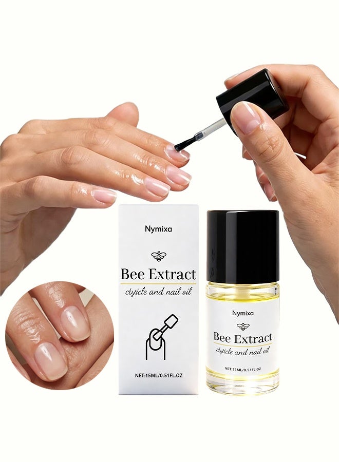 Nymixa Nail Cuticle Care Oil - Nourishing and Moisturizing for Nail Surface, Daily Care, Portable Application Oil, 15ml - Image 1