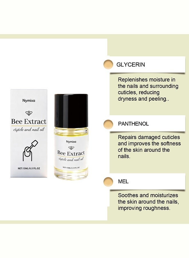 Nymixa Nail Cuticle Care Oil - Nourishing and Moisturizing for Nail Surface, Daily Care, Portable Application Oil, 15ml - Image 5