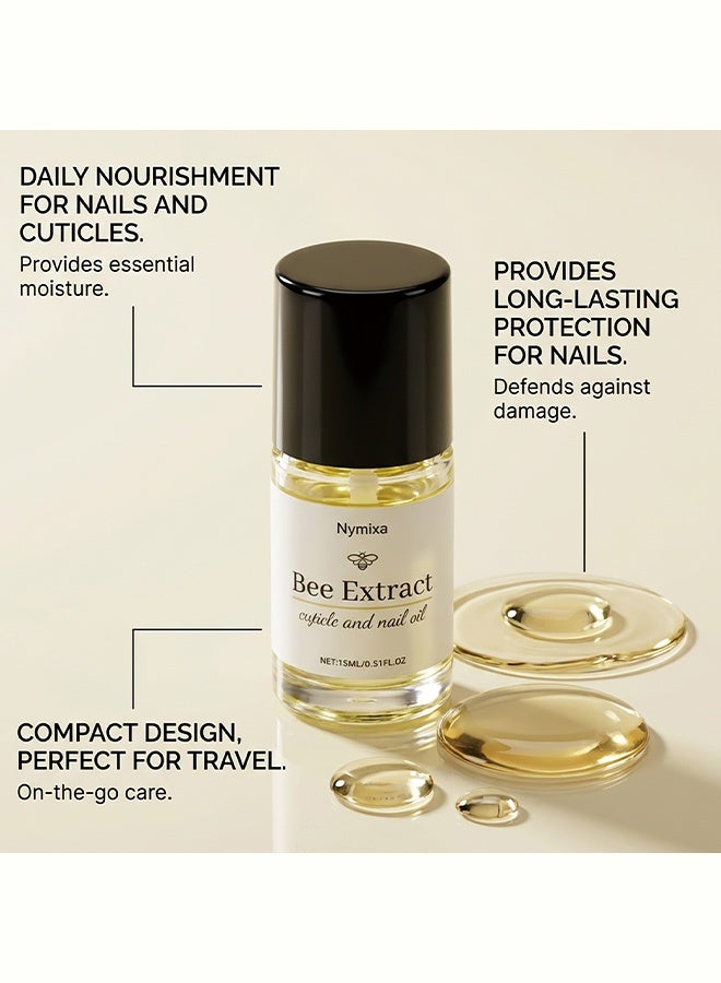 Nymixa Nail Cuticle Care Oil - Nourishing and Moisturizing for Nail Surface, Daily Care, Portable Application Oil, 15ml - Image 4