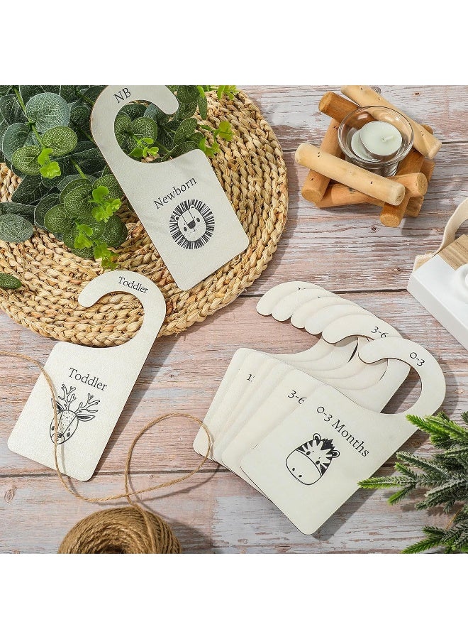 Whaline 8Pcs Wooden Baby Closet Dividers Jungle Animal Theme - Image 4