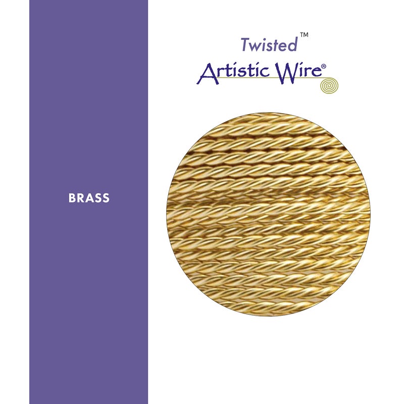 Artistic Wire, 20 Gauge / .81 mm Tarnish Resistant Brass Craft Wire, Round Twist, 8 yd / 7.31 m,AWS-20T-NTB-08Y - Image 4