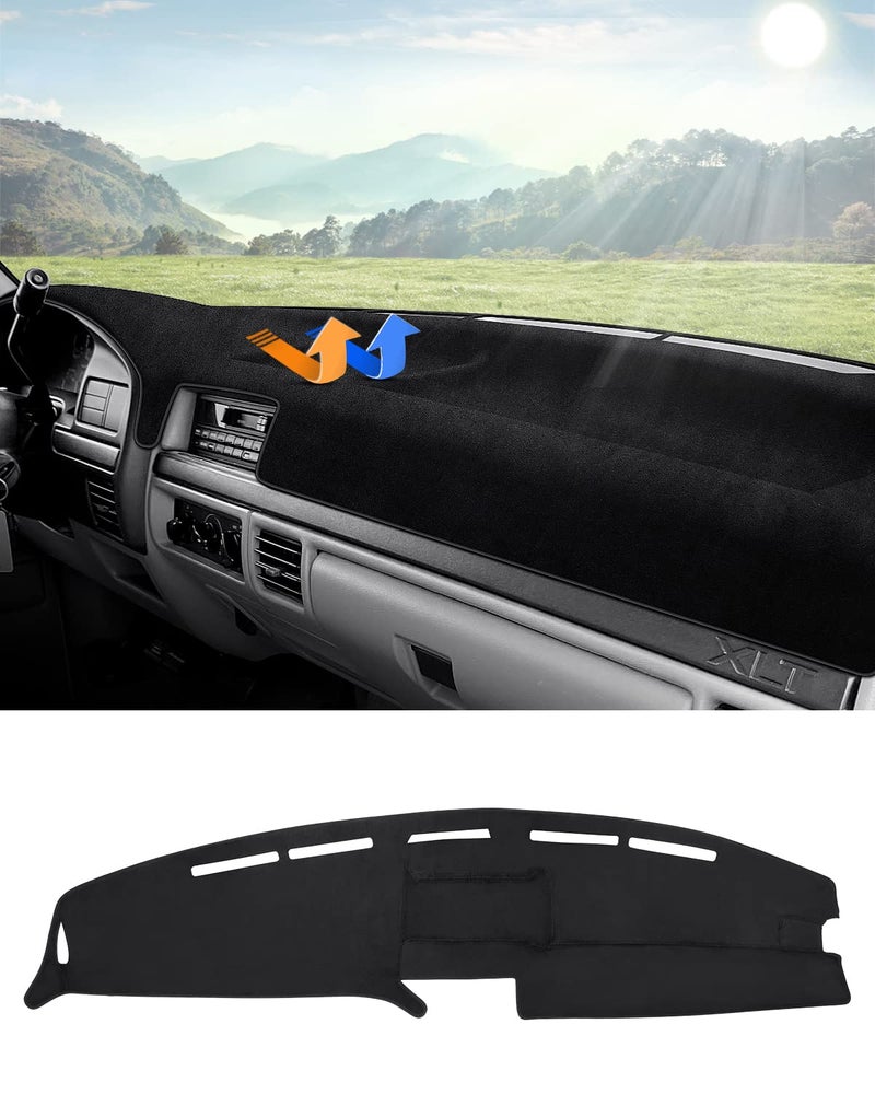 Autorder Dashboard Cover Mat for 19921996 Ford F150 F250 F350 Accessories Dash Cover Flannel Dash Mat Sunshade Glare UV Rays Protector