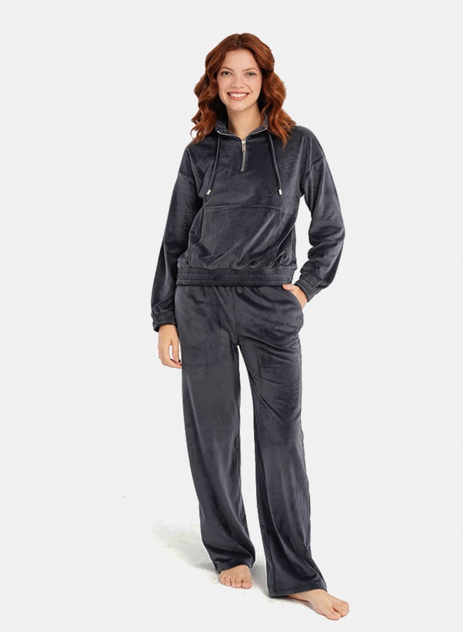 Carina Pyjama Set with Half Zip Closure - Image 1