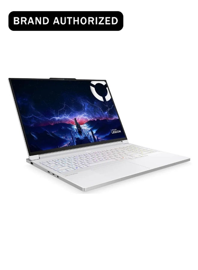 Legion 7 16IAX10 Gaming Laptop, Intel Core Ultra 7 255HX Processor, 32GB DDR5 RAM, 2TB SSD, NVIDIA GeForce RTX 5060 8GB GDDR7, 16" WQXGA 240Hz OLED Display, DOS, Per-Key RGB Backlit , 1 Year Warranty | 83KY001PAX English/Arabic Keyboard English/Arabic Glacier White
