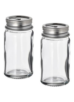 Salt And Pepper Shakers, Clear Glass/Stainless Steel, 8 Cm