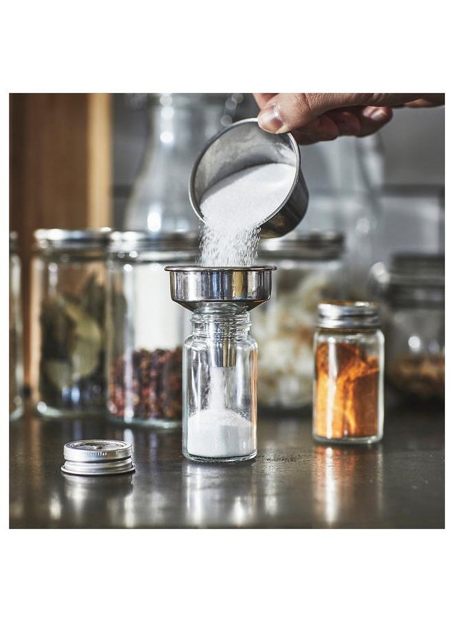 erorex - Salt And Pepper Shakers, Clear Glass/Stainless Steel, 8 Cm - Image 1