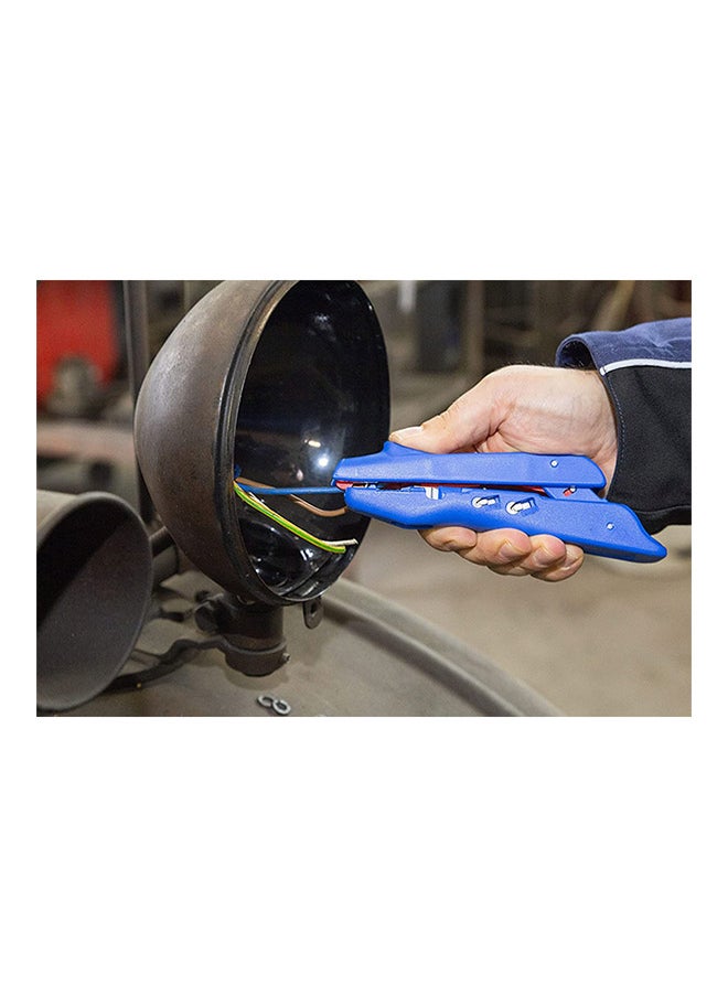 Weicon - Weicon Duo Crimp No. 300 | 3 in 1 Stripping & Crimping Tool, Stripping Pliers With Crimping Function For Wire end Ferrules 0.5 - 6 mm² Stripping Tool with side cutter | TUEV | Blue and Red - Image 1