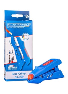 Weicon Weicon Duo Crimp No. 300 | 3 in 1 Stripping & Crimping Tool, Stripping Pliers With Crimping Function For Wire end Ferrules 0.5 - 6 mm² Stripping Tool with side cutter | TUEV | Blue and Red  - Image 1