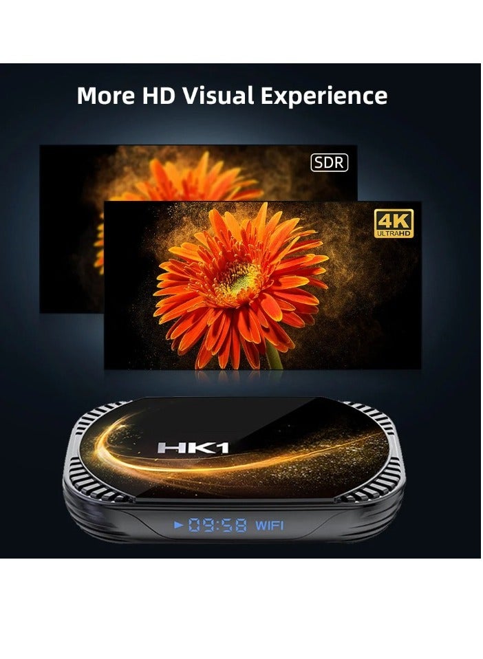 HK1 X4S Smart TV BOX, Fast Speed Quad Core 3D 8K Smart Box, Android 11.0 Powerful Chip Dual WIFI Support Android TV Box, Google Voice Assistant Youtube Media Player, (4GB Plus 32GB) - Image 3