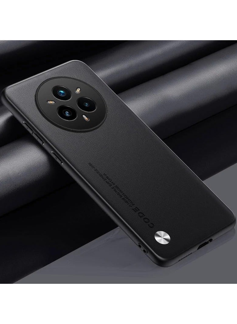 Case Compatible Realme 14 Pro Plus Case, Pure Leather Skin Friendly Case Matte Bumper Pad Soft-Edge Shockproof Case for Realme 14 Pro+ 5G - Image 1