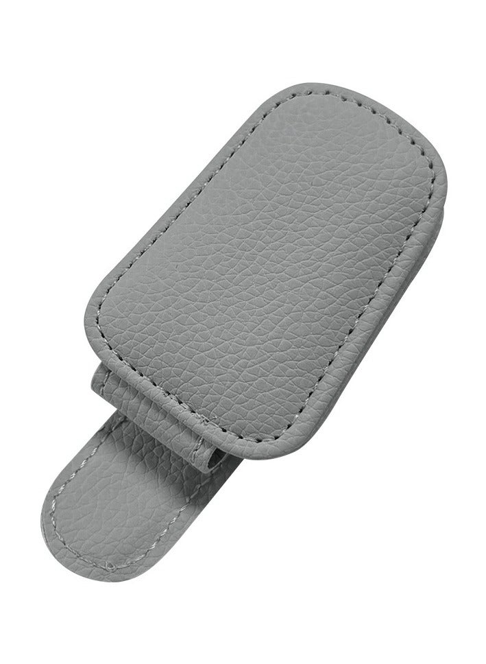Generic Magnetic leather Sunglasses Holder for Car Visors - Premium Leather,Ticket Card Holder Car Interior Accessory Storage Clip， Good Grip, Easy to Install - Car Accessory for All Vehicles, 2 Pieces 2 Colors - Image 5