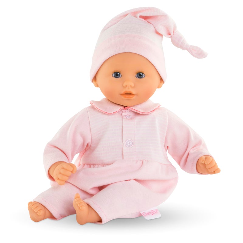 Corolle Bb Calin Charming Pastel 12 Soft Baby Doll with Vanilla Scent Pink Outfit Sleeping Eyes for Girls Ages 18 Months Cute Reborn Realistic Baby Dolls for 2 Year Old Girls