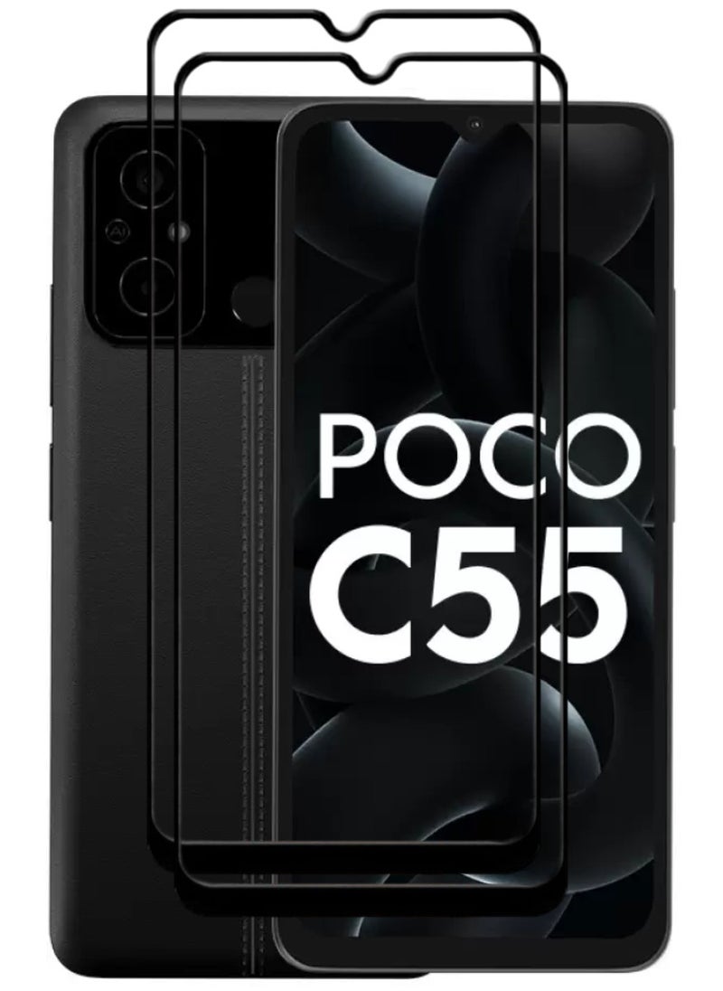 أكاليكس قطعتين، حماية شاشة،  لهاتف شاومي بوكو C55، جودة ممتازة. - Image 1