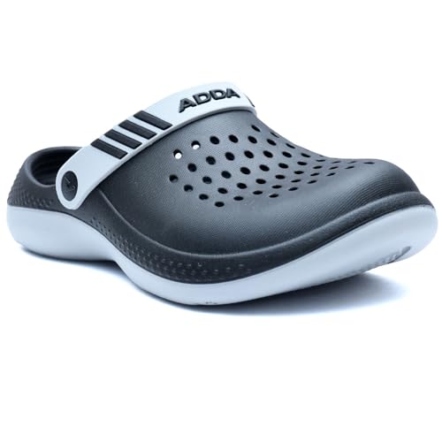 ADDA HYRYDER-1 || Durable & Comfortable || EVA Sole || Lightweight || Fashionable || Super Soft || Outdoor Slipper || Clogs for Men (Black, UK Footwear Size System, Adult, Men, Numeric, Medium, 9) - Image 2