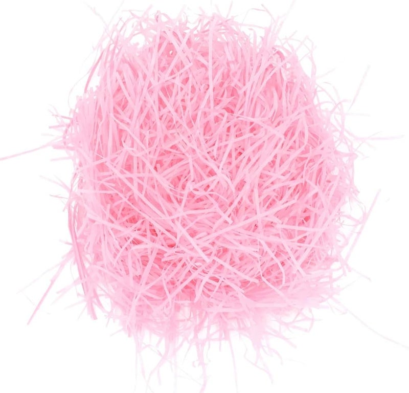 klarako 20g/bag Soft Shredded Crinkle Paper Raffia Tissue Paper DIY Dry Straw Hamper Gift Box Packaging Filler for Christmas Wedding Party Decoration  deep pink, as described - Image 2