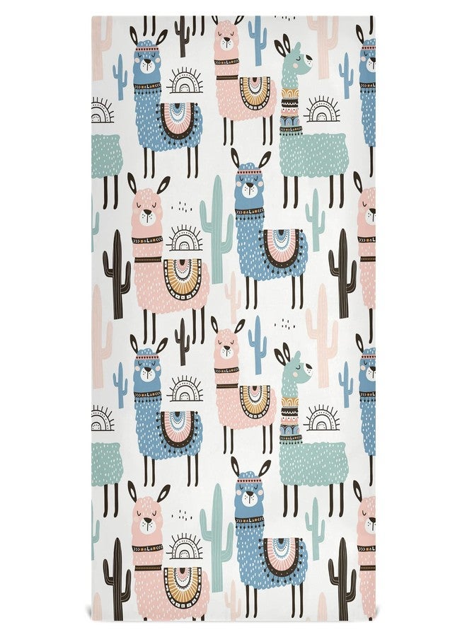Naanle Ethnic Cactus Llama Kitchen Towels 4 Pack Dish Cloths Reusable Cleaning Cloths Absorbent Hand Towels Tea Towels Bar Towels Household Fast Drying 28 x 18 in - Image 2