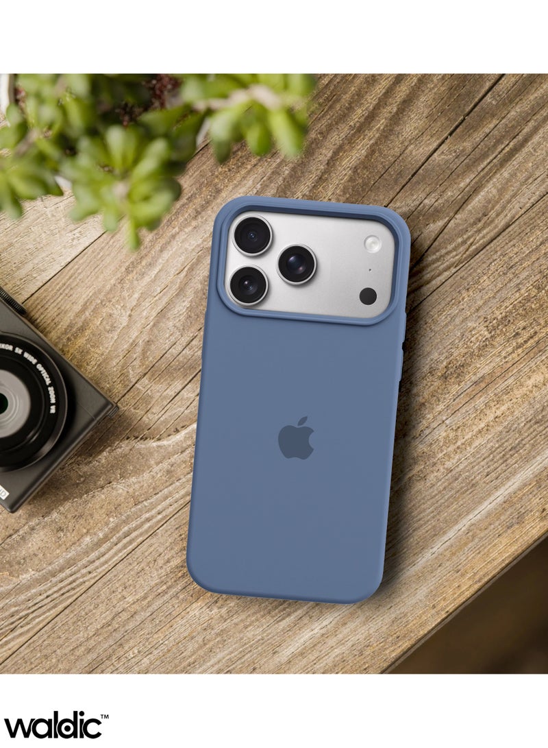 ولديك غطاء سيليكون فاخر أزرق شتوي لهاتف Apple iPhone 17 Pro Max حماية كاملة من السقوط والكاميرا غطاء خلفي رفيع مقاوم يومي مناسب للاستخدام اليومي والهدايا - Image 5