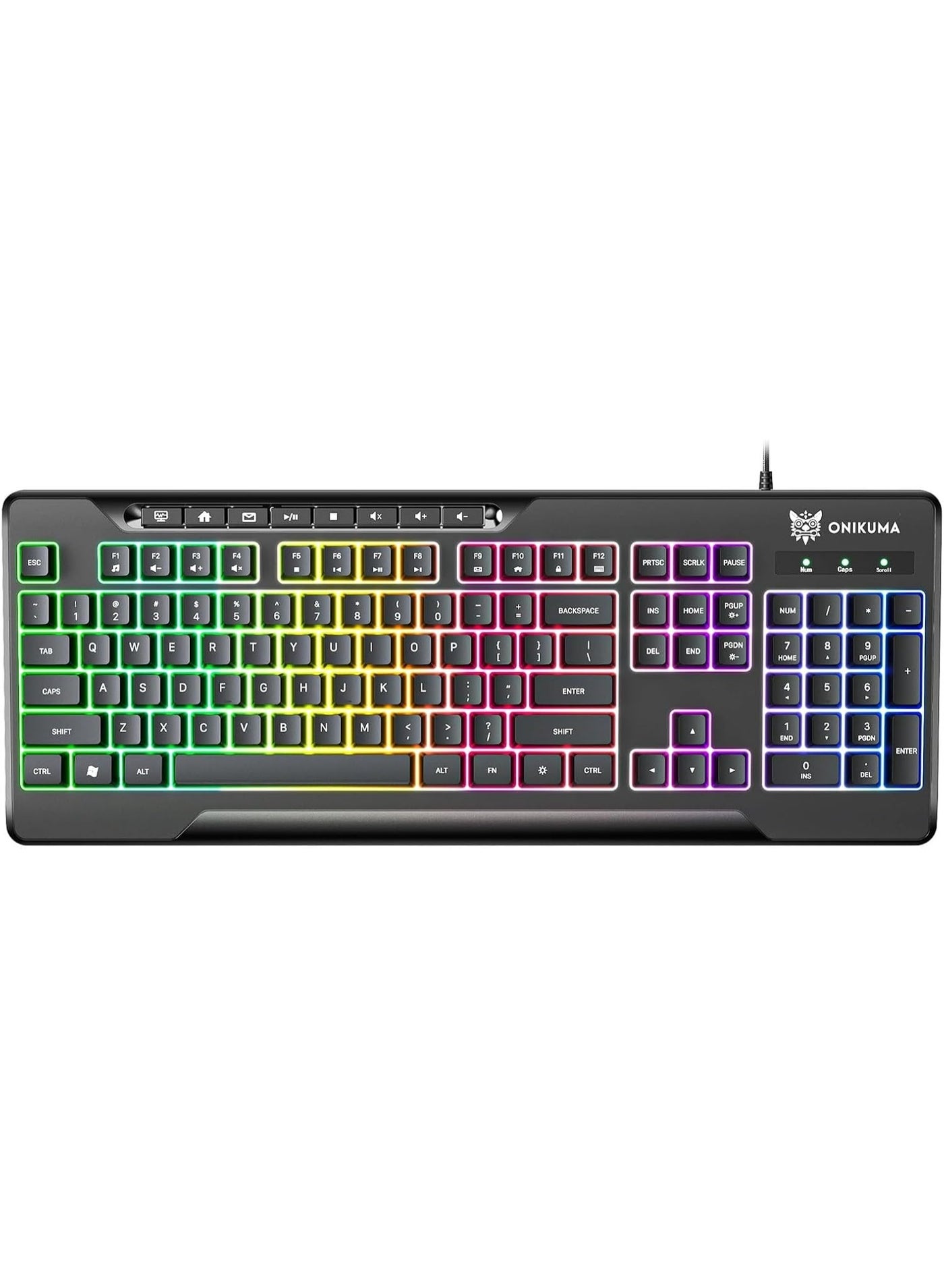 kuma✕2 onikuma ONIKUMA G32 Gaming Keyboard, RGB Backlit, Mechanical Feel