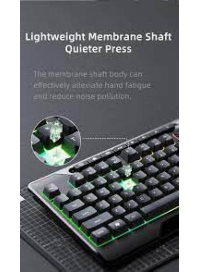 onikuma ONIKUMA G32 Gaming Keyboard, RGB Backlit, Mechanical Feel, Multimedia Keys, Anti-Ghosting, Black - Image 3