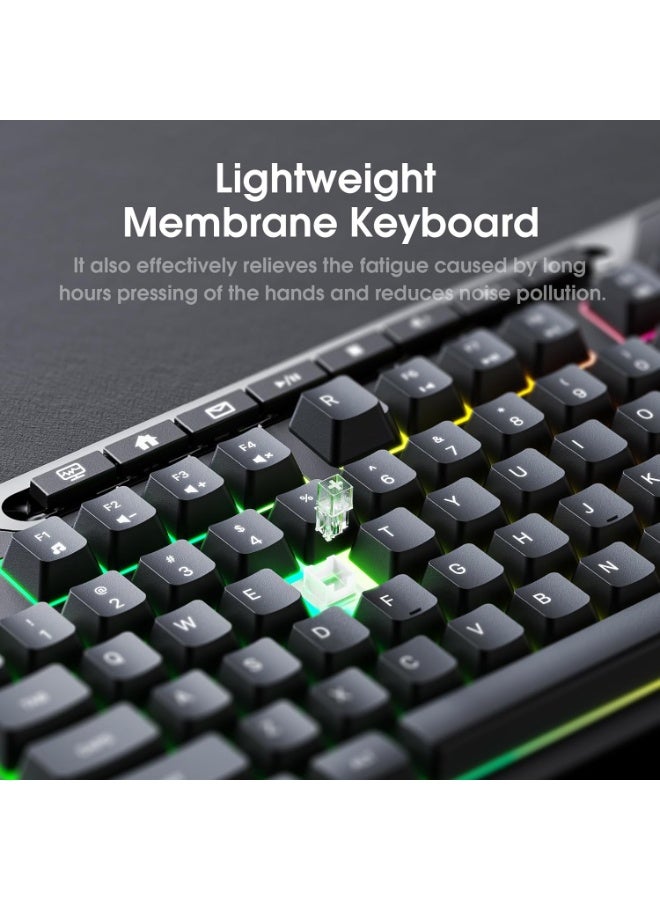 onikuma ONIKUMA G32 Gaming Keyboard, RGB Backlit, Mechanical Feel