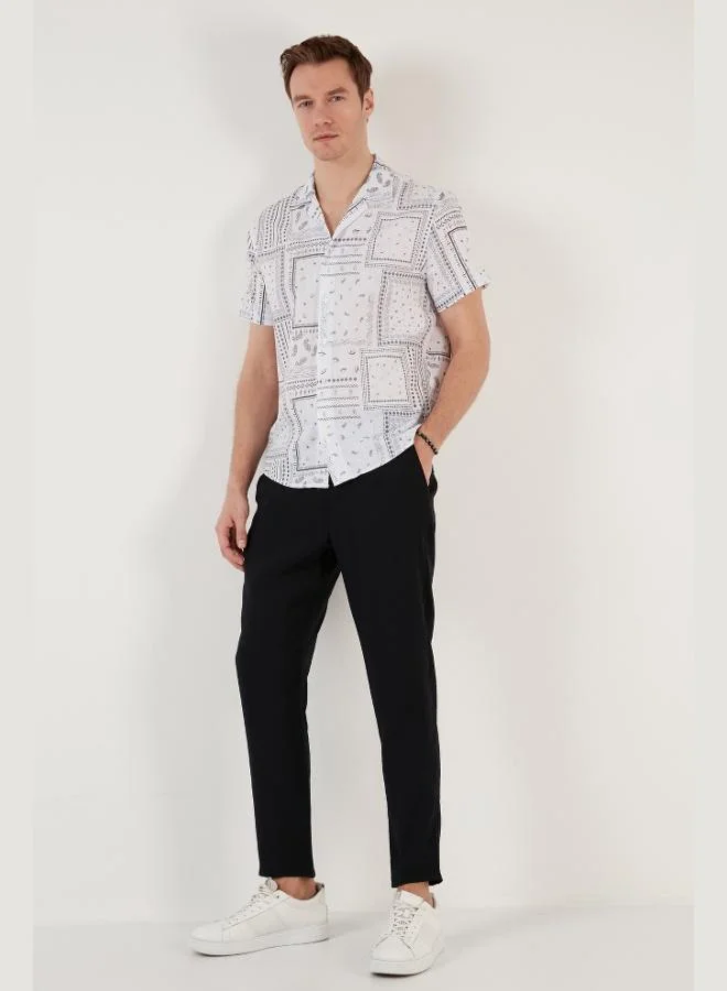 Buratti Buratti Cotton Regular Fit Short Sleeve Shirt Men's SHIRT CF24S117514