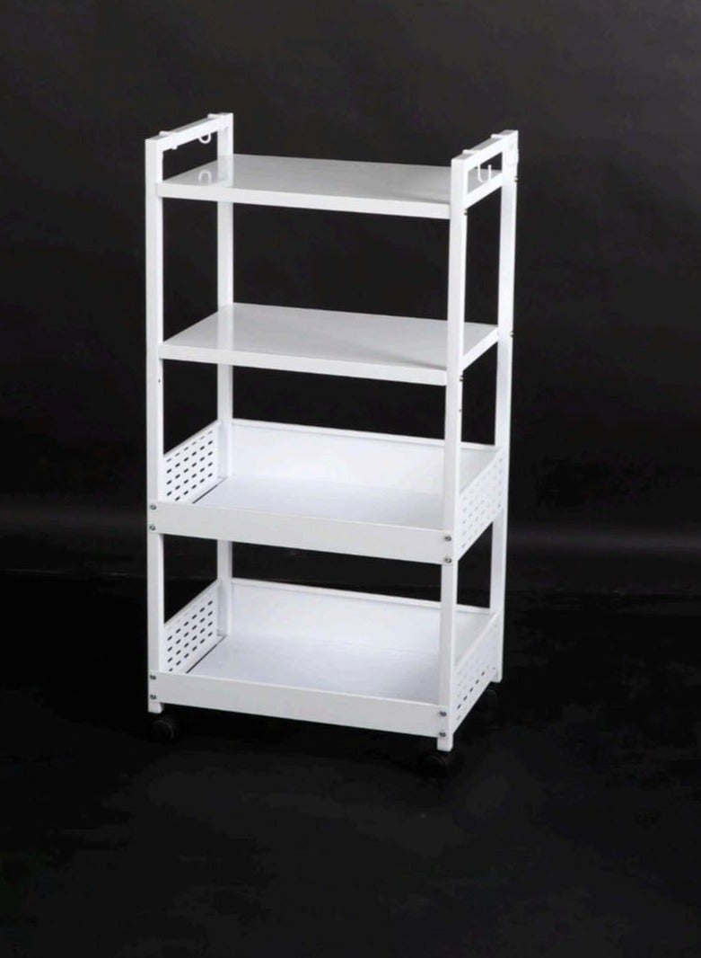 4 Tier Multi-Functional Moveable Wheels Rolling Utility Cart