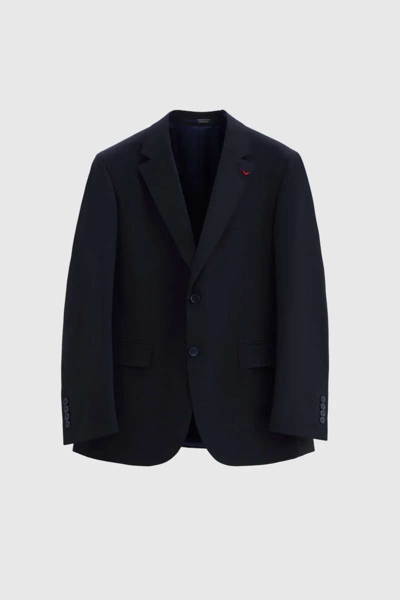 D'S DAMAT Ds Damat Regular Fit Navy Blue Plain Travel Suit