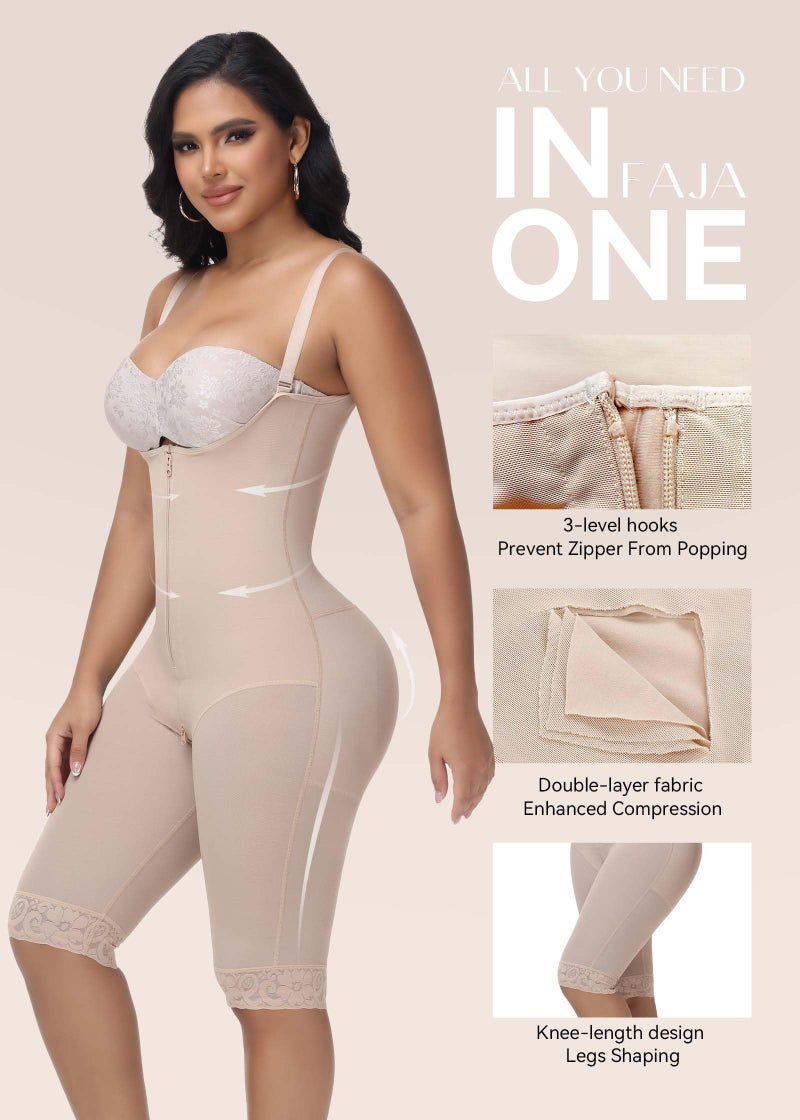 SHAPSHE Shapewear for Women Tummy Control Fajas Colombianas Para Mujer Body Shaper for Women Bbl Faja Full Body Girdle Plus Size Faja Tummy Shaper Bridal Shapewear Thigh Slimmer - Image 4
