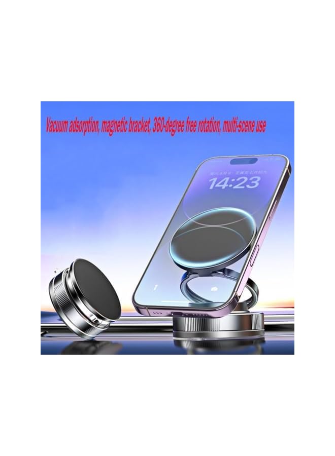 Green Tiger Vacuum Magnetic Suction Phone Holder,Doubled Sided Universal Cellphone Holder Stand for Car/Home/Smooth Surface/Glass Foldable and Retractable Vacuum Magnetic Suction Phone Mount Bracket(black) - Image 5