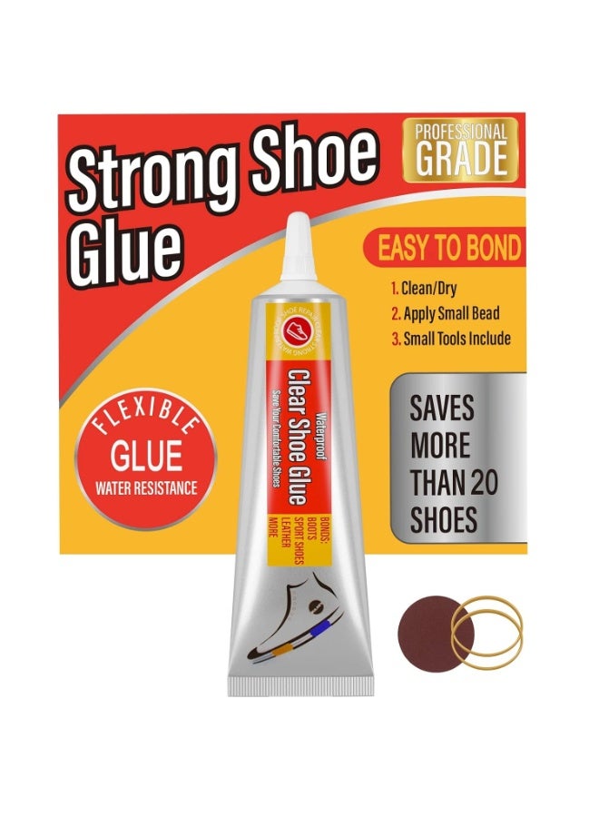 Bulaien Waterproof Shoe Repair Glue Kit with Shoe Fix Glue for Sneakers Boots,60ml Professional Grade Super Glue - Image 1