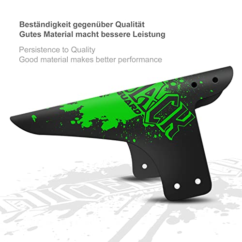 NICEDACK Bike Fender, Adjustable MTB Mud Guard, Front and Rear Compatible Mudguards, Fits 650B 20" 26" 27.5" 29 inch Fat Tire Bikes and All Disc Brake Bicycles (Matte Surface,Green) - Image 4