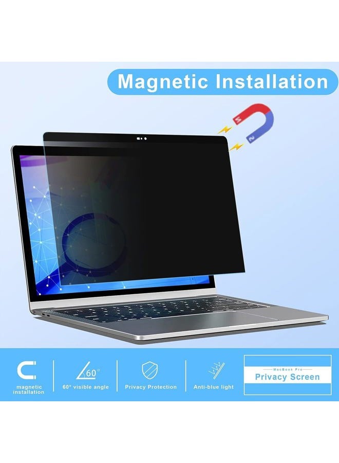 ZOEGAA Privacy Screen MacBook Pro 15 Inch(2016-2019), Magnetic Removable Anti Blue Light MacBook Pro 15 Inch Privacy Screen With Webcam Cover for Mac 15 in Laptop Model (A1707/A1990) - Image 3