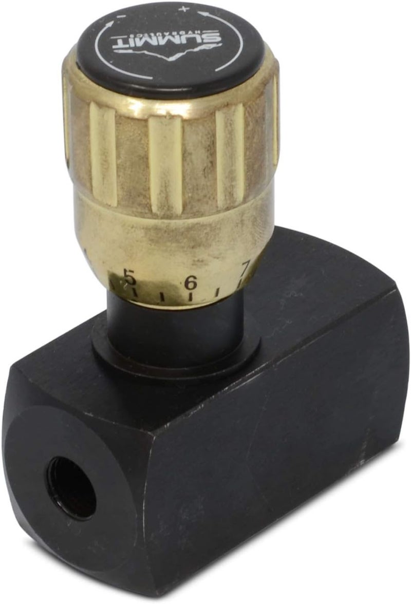 Summit Hydraulics Hydraulic Flow Control Valve w/Free Reverse Flow, 1/8" NPT Ports - Image 3