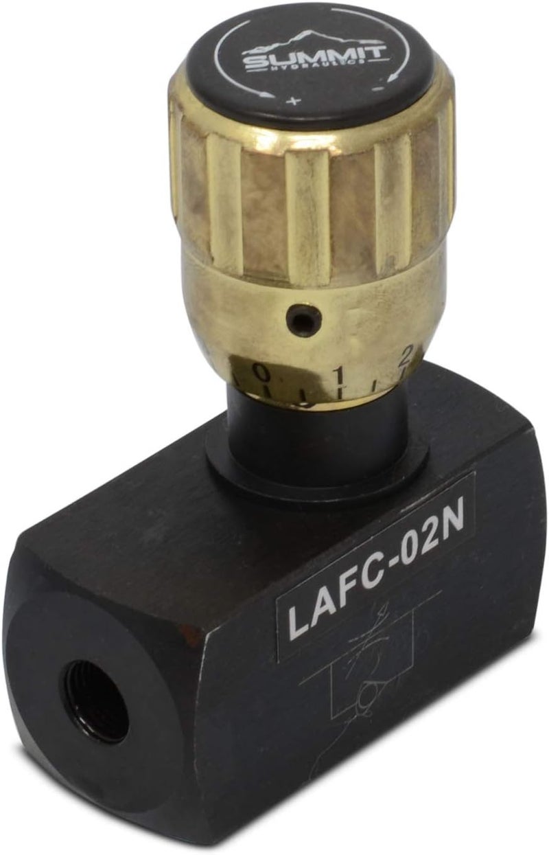 Summit Hydraulics Hydraulic Flow Control Valve w/Free Reverse Flow, 1/8" NPT Ports - Image 2