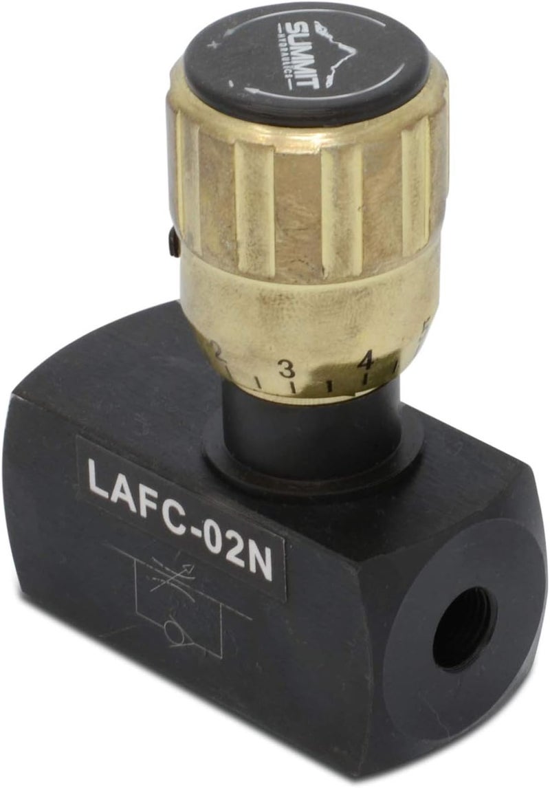 Summit Hydraulics Hydraulic Flow Control Valve w/Free Reverse Flow, 1/8" NPT Ports - Image 1