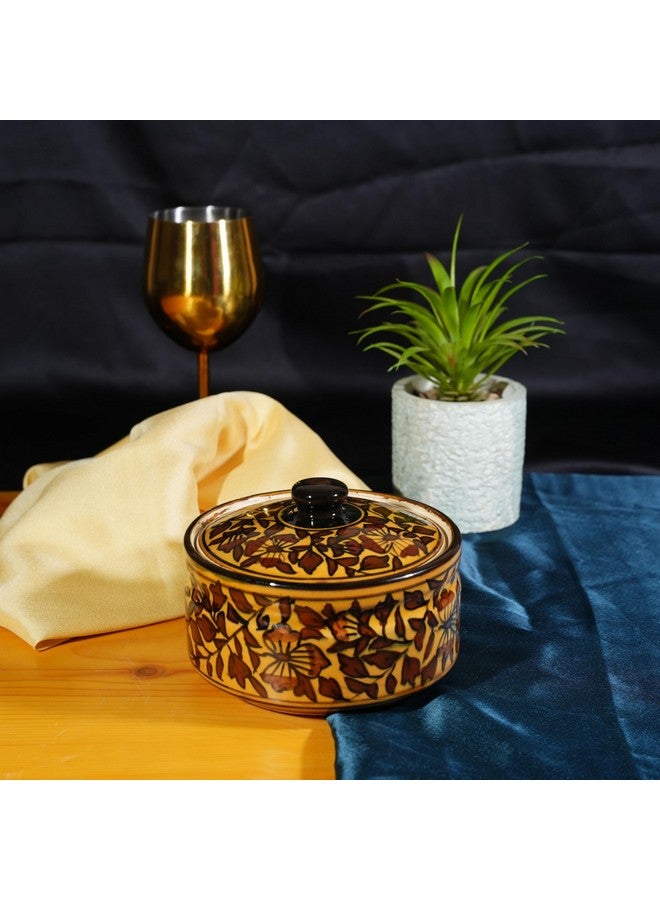 Caffeine Ceramic Handmade Brown Sehra Serving Casserole with Lid (Set of 3) - Image 2