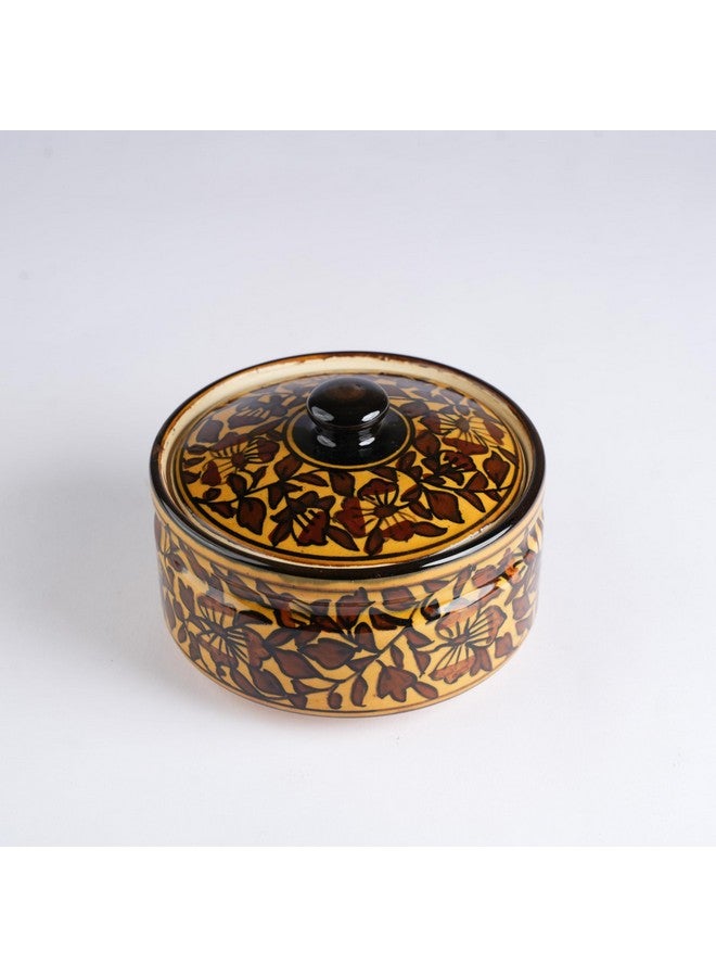 Caffeine Ceramic Handmade Brown Sehra Serving Casserole with Lid (Set of 3) - Image 5