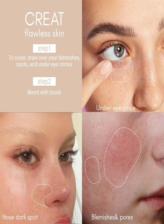 Cuffs N Lashes Cover Pot Concealer 14g - Full Coverage Cream Concealer for Dark Circles Acne Scars &Redness | Long-Lasting Blendable Makeup Base for All Skin Types (Mocha-09) - Image 2
