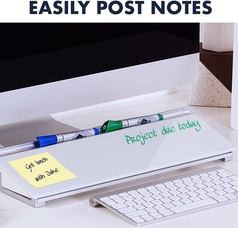 كورتيت لوح سبورة أبيض زجاجي للكمبيوتر مزود بدرج للتخزين - Image 5