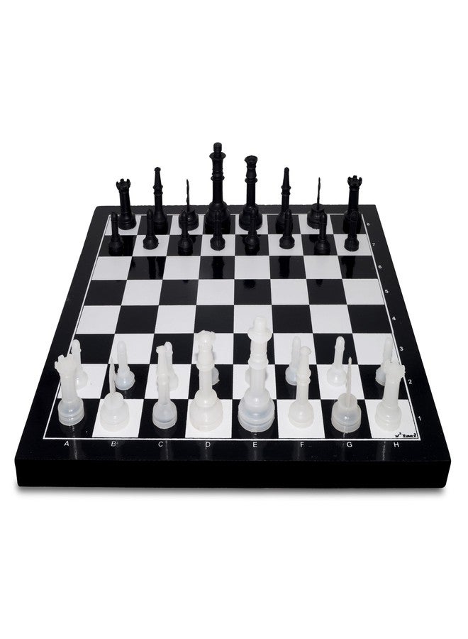 Vinex Wooden Chessboard with Chessmen – 12 x 12 Inch Non-Folding Solid Wood Chess Set | Classic Strategy Game for Kids & Adults| Compact & Durable - Image 2
