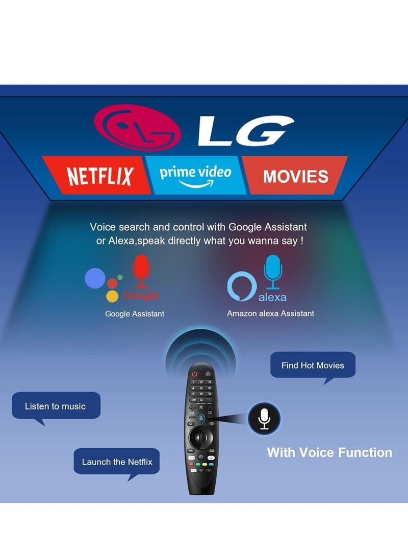 ELTRAZONE LG Universal Voice Remote Control AKB75855501 Replacement for LG Smart TV AN-MR20GA AN-MR19BA AN-MR18BA AN-MR650A 2021 2020 2019 2018 2017 with Pointer and Google/Alexa Voice Function with battery - Image 3
