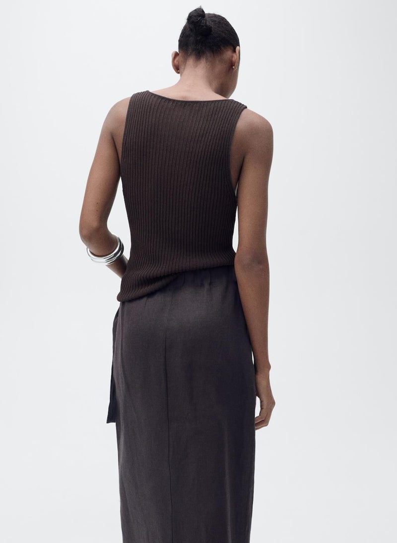 MANGO - Casual Chunky Rib-Knit Top - Image 1