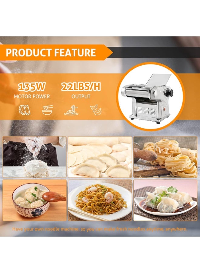 ماكينة صنع المعكرونة الكهربائية الأوتوماتيكية، خلاط عجين صغير الحجم سعة 1 لتر وقطاعة لتحضير معكرونة فيتوتشيني، تاجلياتيلي، ونودلز طازجة - Image 3